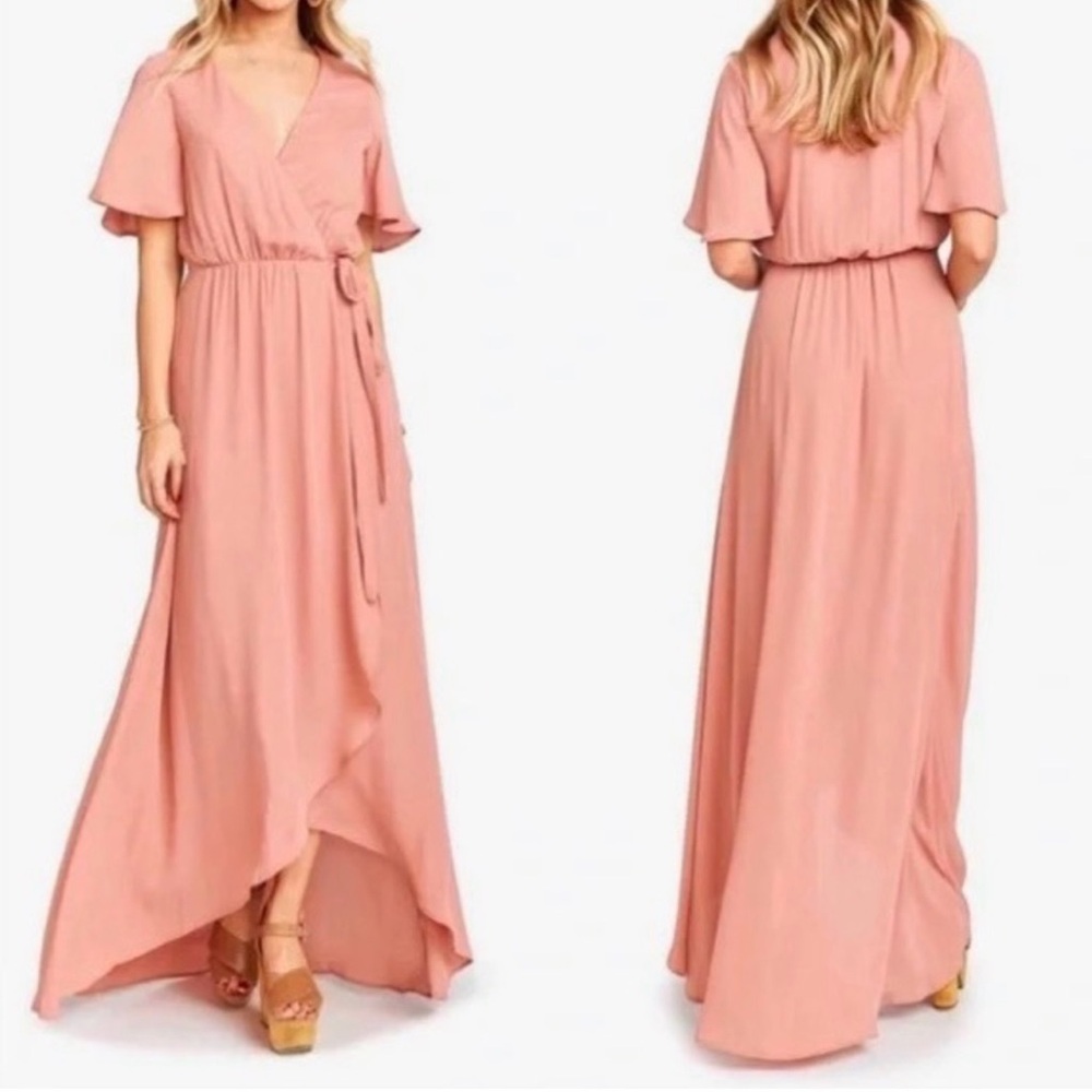Show Me Your MuMu Women's Size XXL Rustic Mauve Wrap Dress